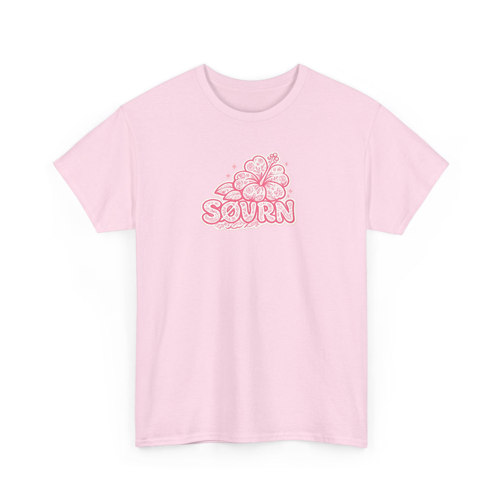 Floral Hibiscus Tee — Pink 'SØVRN' Graphic T-Shirt