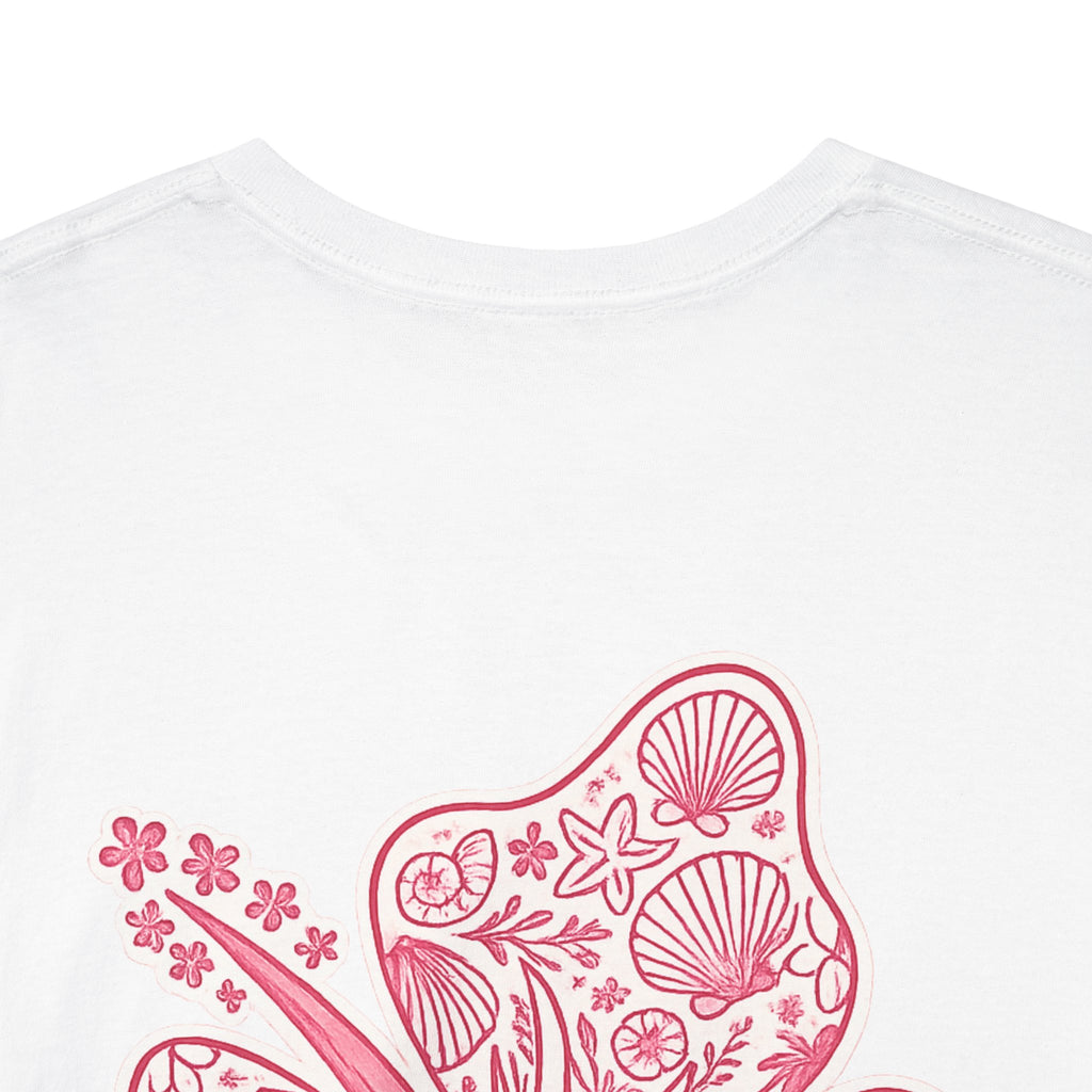Floral Hibiscus Tee — Pink 'SØVRN' Graphic T-Shirt