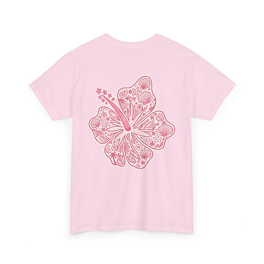 Floral Hibiscus Tee — Pink 'SØVRN' Graphic T-Shirt