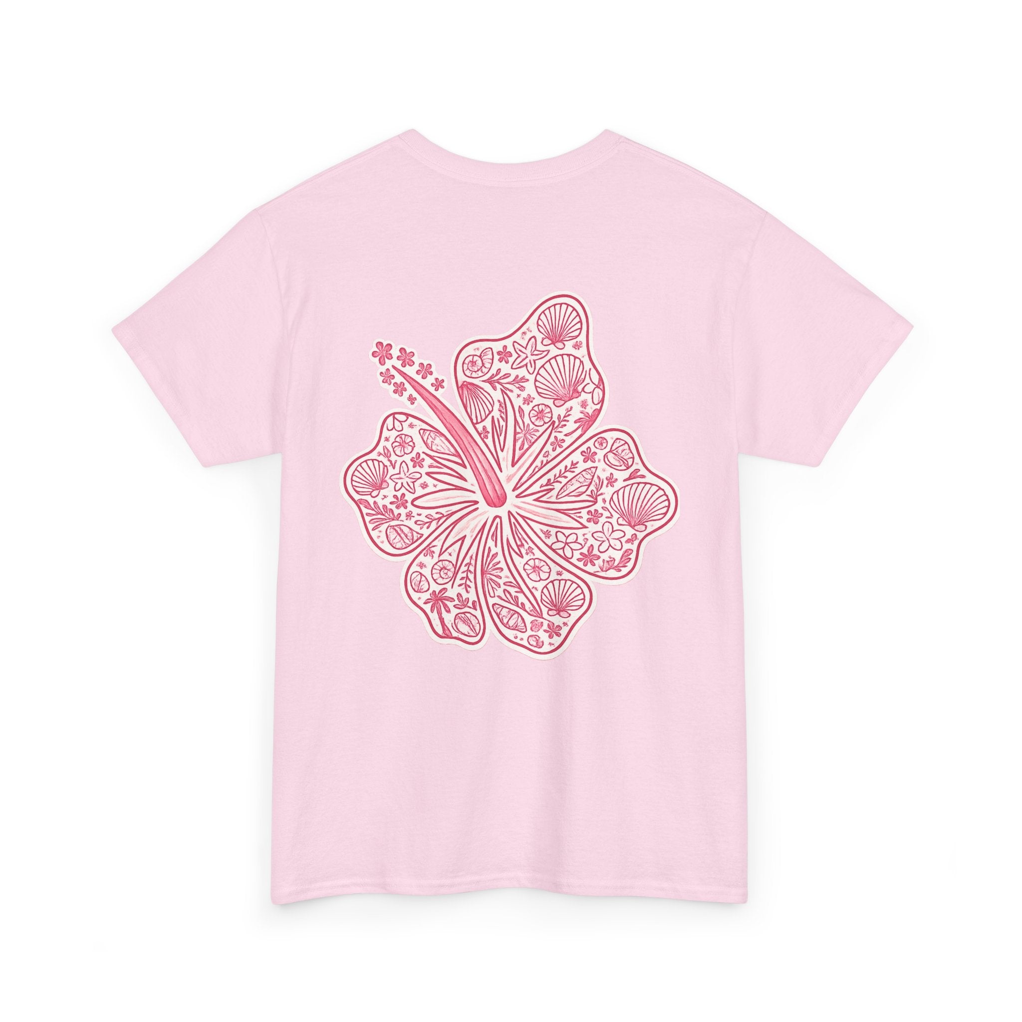 Floral Hibiscus Tee — Pink 'SØVRN' Graphic T-Shirt