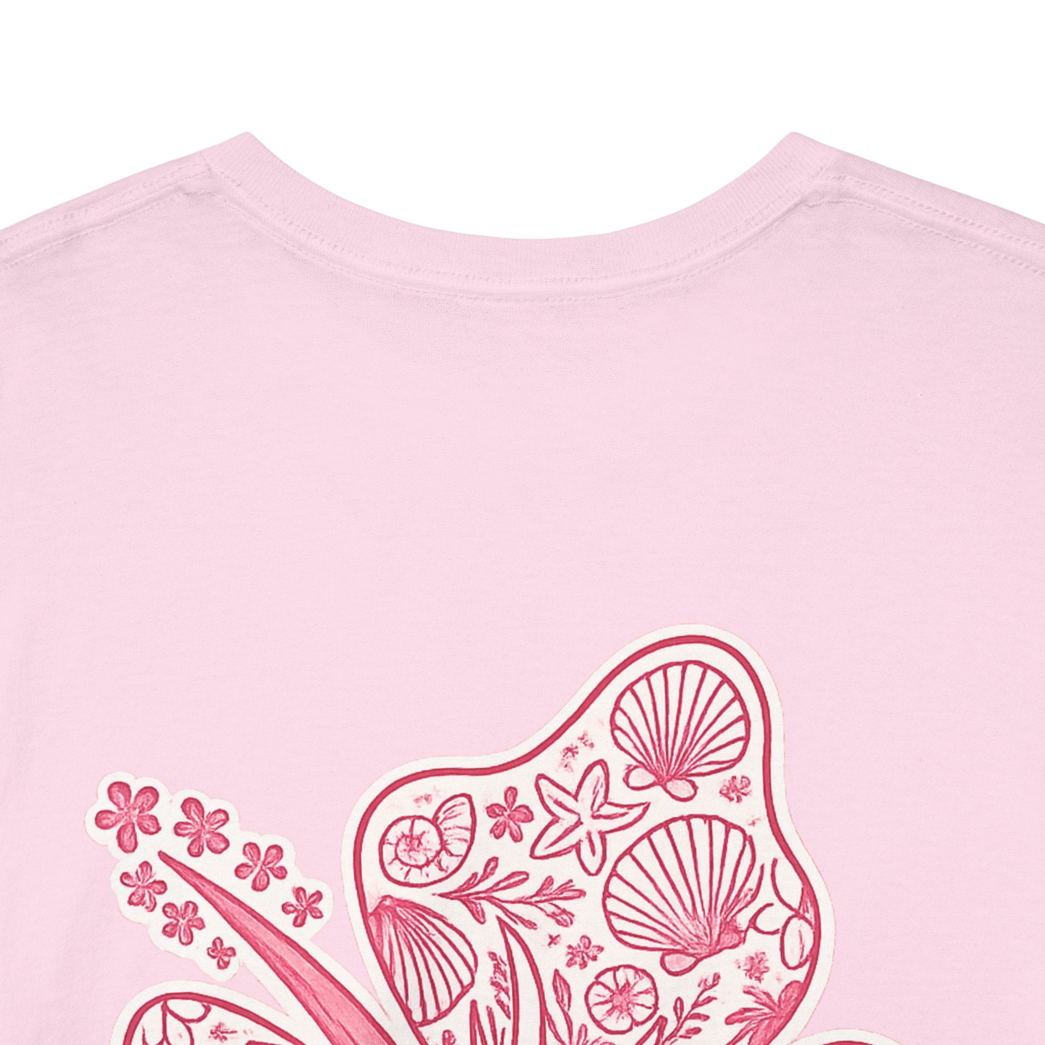 Floral Hibiscus Tee — Pink 'SØVRN' Graphic T-Shirt