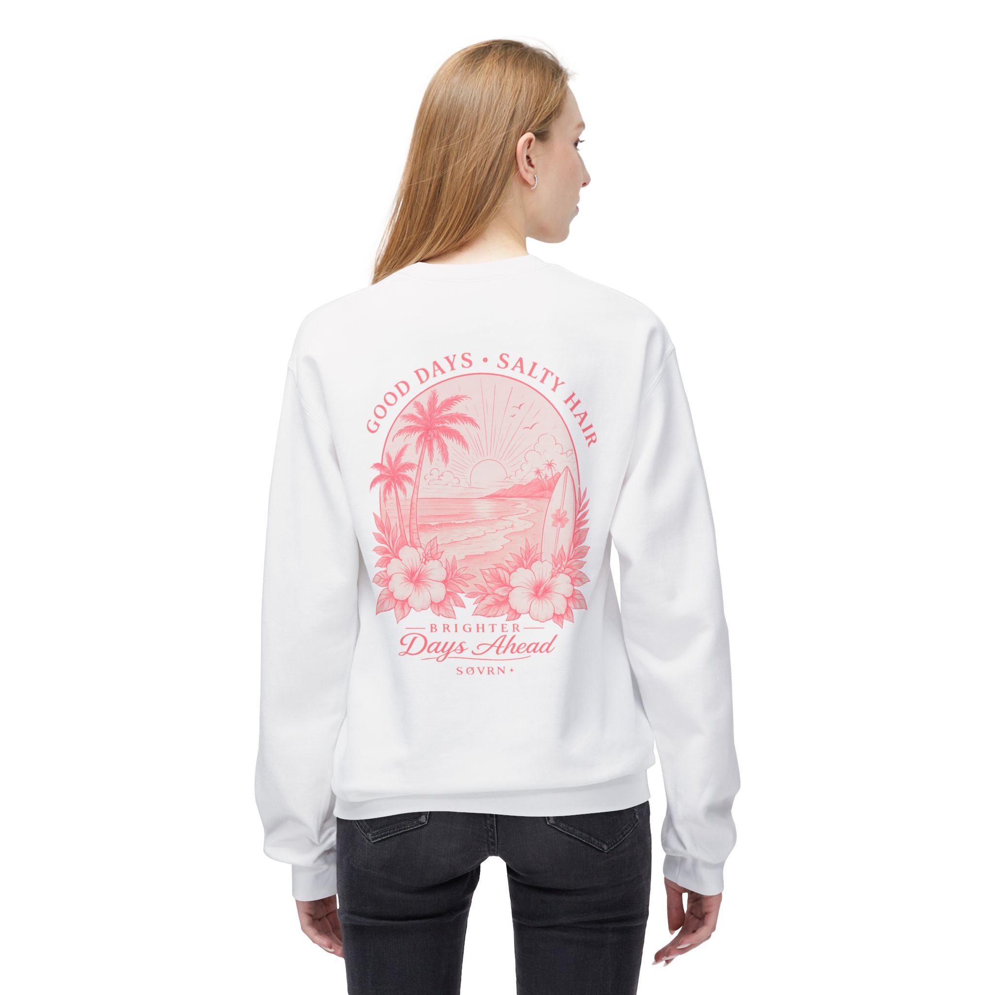 SØVRN Softstyle Crewneck Sweatshirt - Clean Girl Aesthetic Beach Vibes