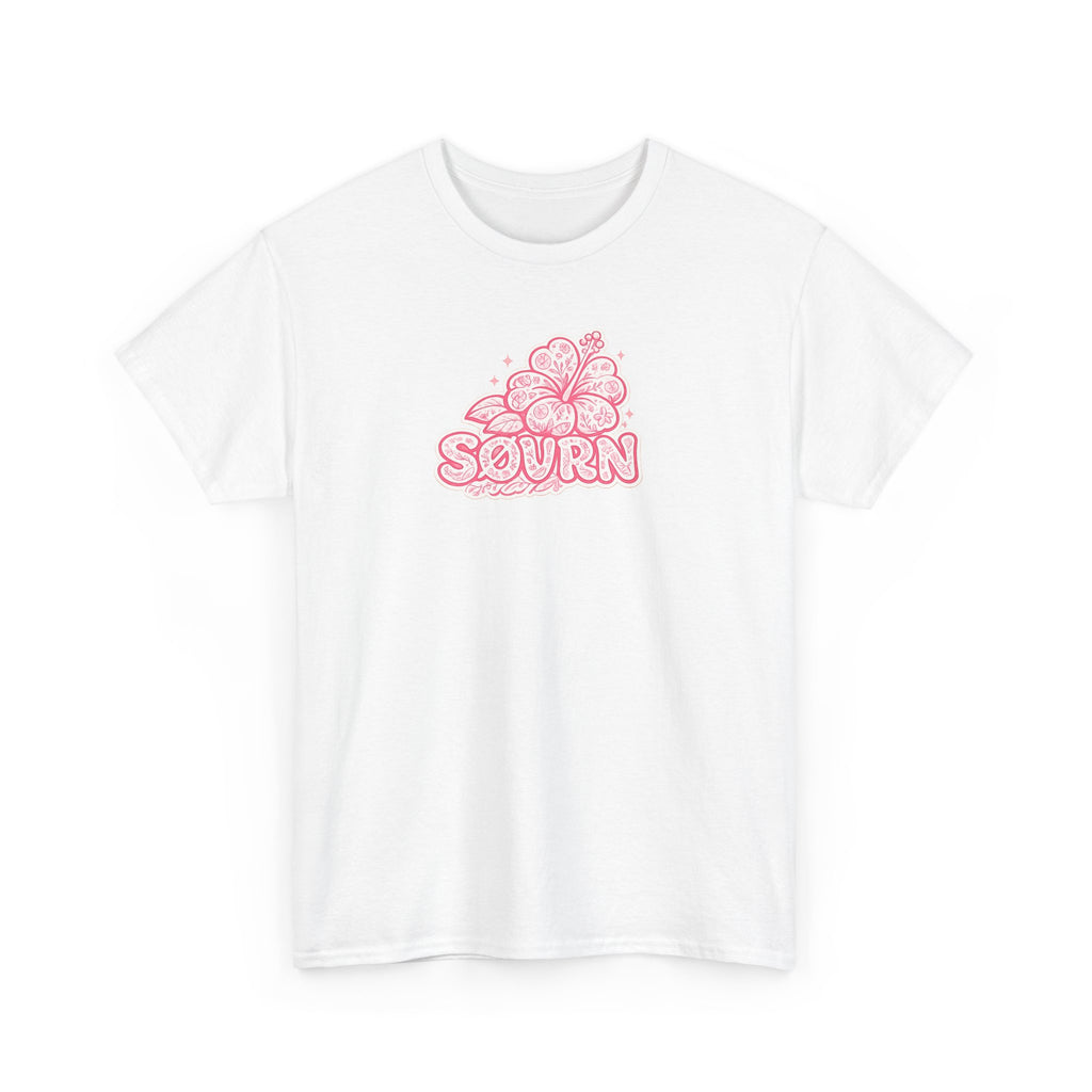 Floral Hibiscus Tee — Pink 'SØVRN' Graphic T-Shirt