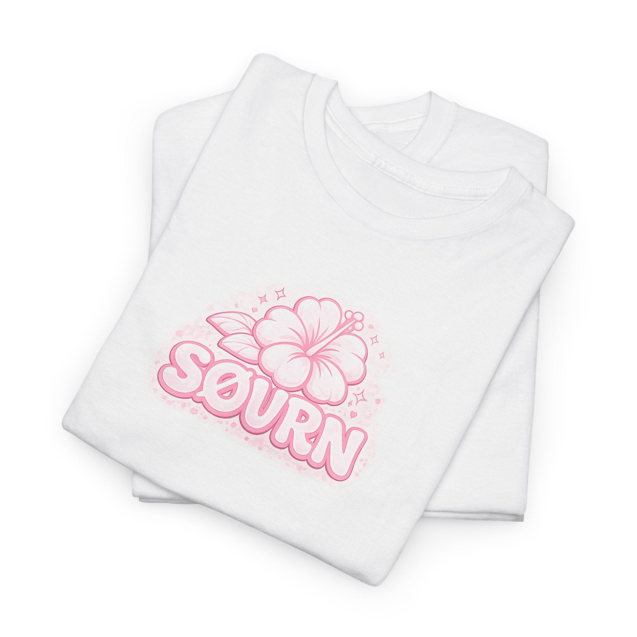 Beach Babe Shark Tee — Pink Retro Graphic T‑Shirt