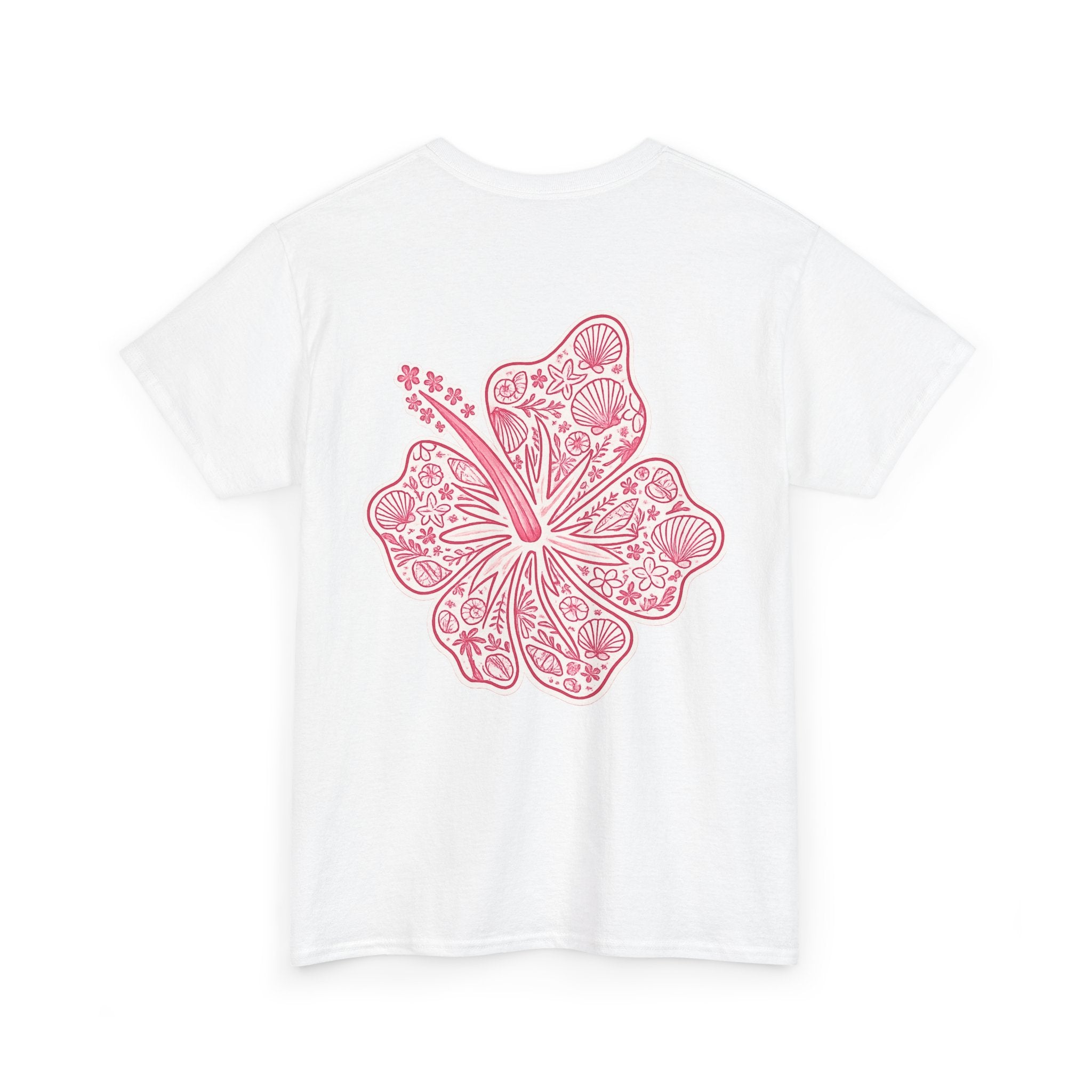 Floral Hibiscus Tee — Pink 'SØVRN' Graphic T-Shirt