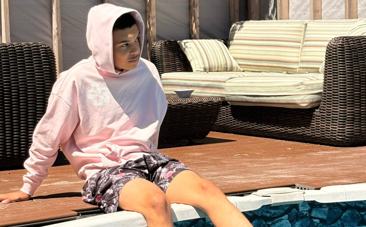 One Flower Hibiscus Floral Hoodie